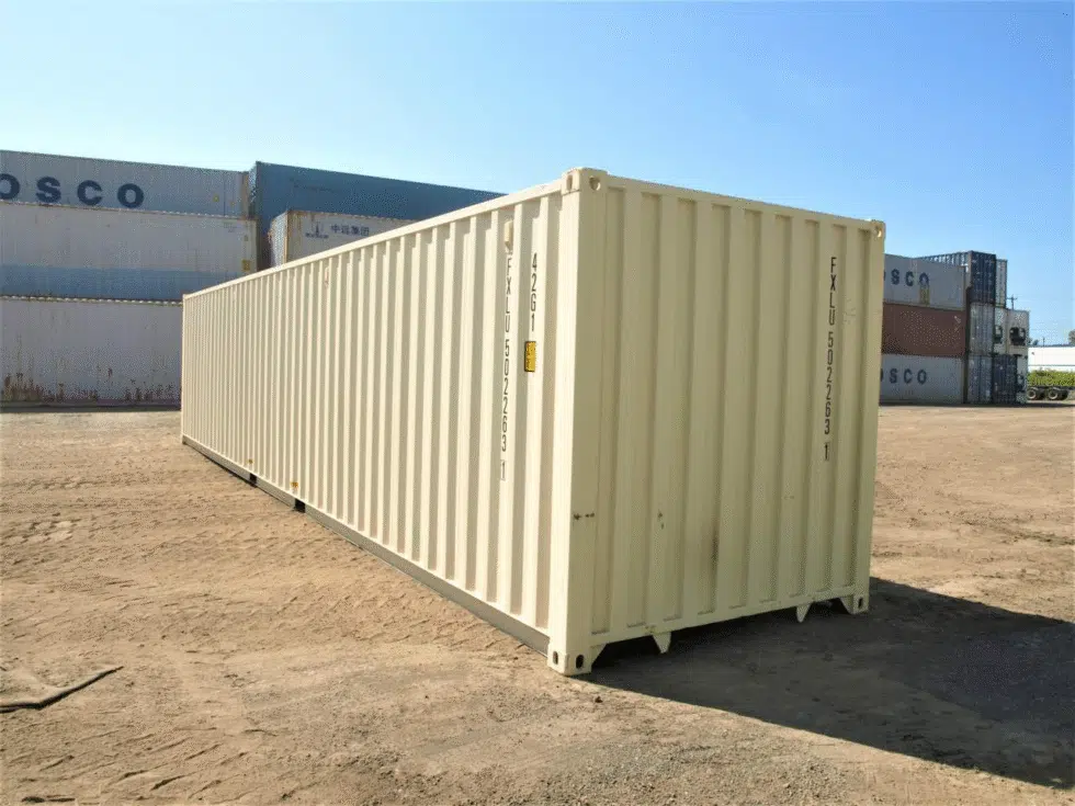 New one-trip shipping container for sale in Florida with original paint