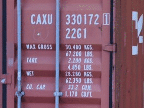 shipping container markings