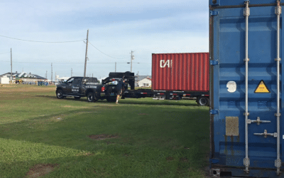 Flatbed & Crane Shipping Container Delivery Video