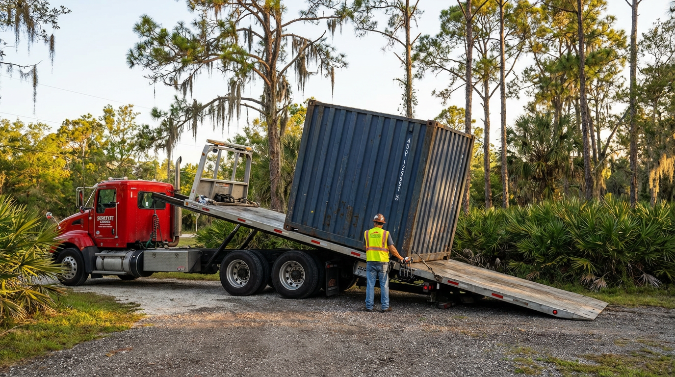 E&S Equipment Sales shipping containers in Florida