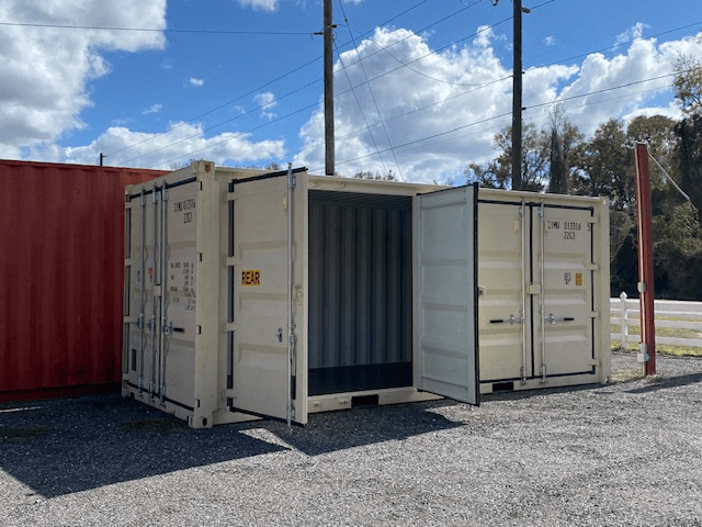 20 foot new one trip tri door shipping container from E and S Equipment